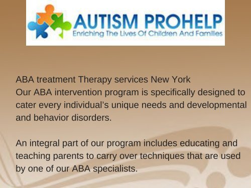 Resources for Children With Autism in New York