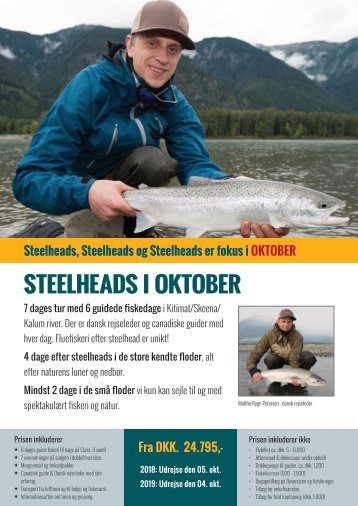 Oktober Steelheads i Kitimat, Skeena, Kalum mm