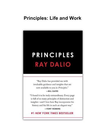 Principles: Life and Work