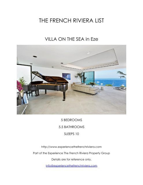 Villa on the Sea - Eze