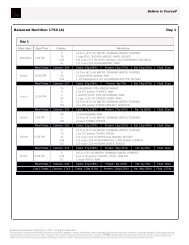 Mels Meal Plan Sample