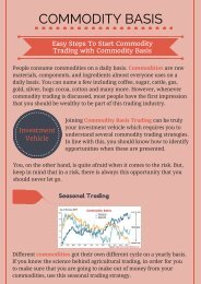 Easy Steps To Start Commodity Trading with Commodity Basis