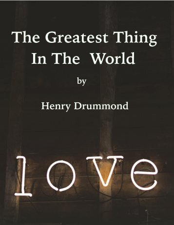 The Greatest Thing In The World