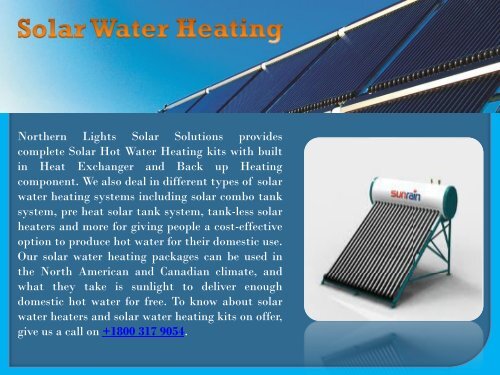 Solar Water Heating Kits and Heaters Systems