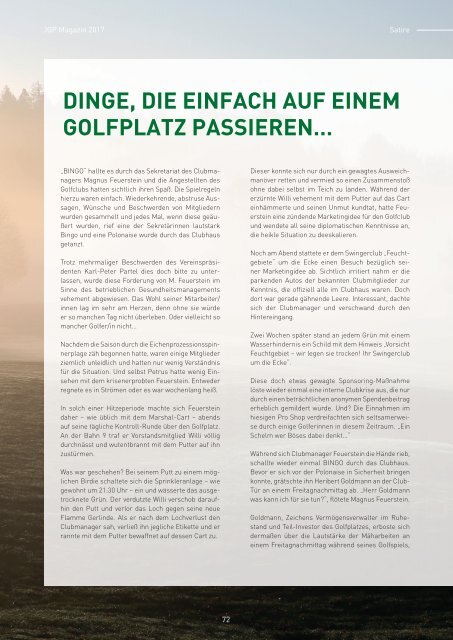 JGP Magazin 2017 Jura Golf Park