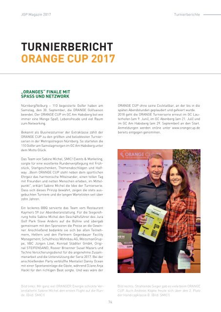 JGP Magazin 2017 Jura Golf Park