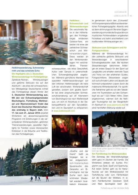 Ökona - das Magazin für natürliche Lebensart: Ausgabe Winter 2017/18