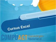 cursus excel - computertraining