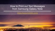 Print out Text Messages from Samsung Galaxy Note
