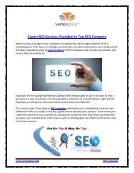 Expert SEO Services Provided by Top SEO Company