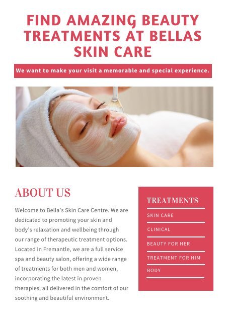 Find Amazing Beauty Treatments Perth - Bellas Skin Care