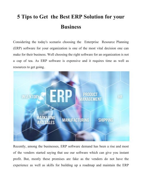 Best ERP Software Development Company