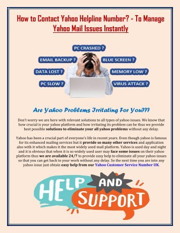 How to Contact Yahoo Helpline Number?