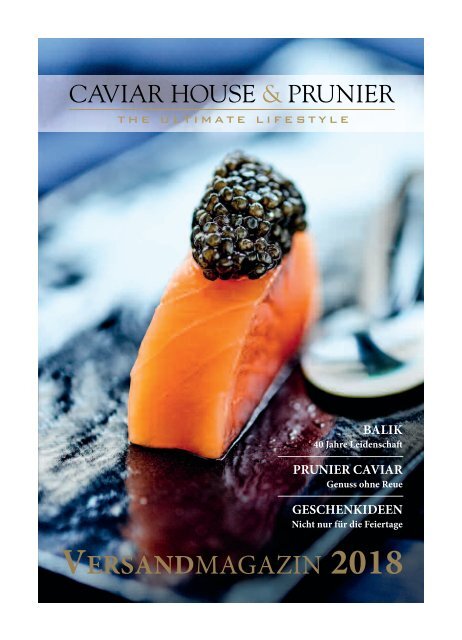 Caviar House & Prunier Versandmagazin 2018