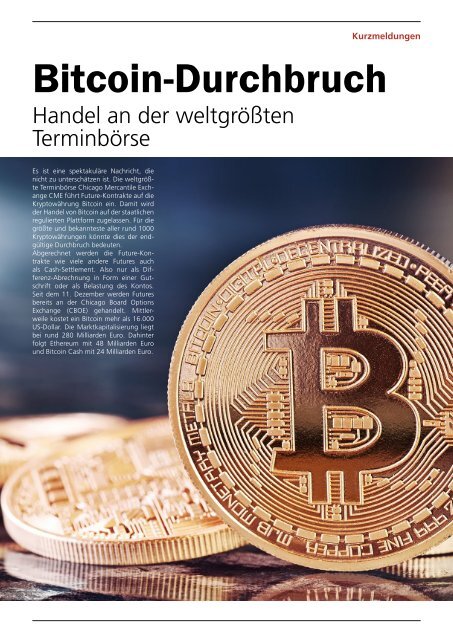 Sachwert Magazin Ausgabe 61, November 2017