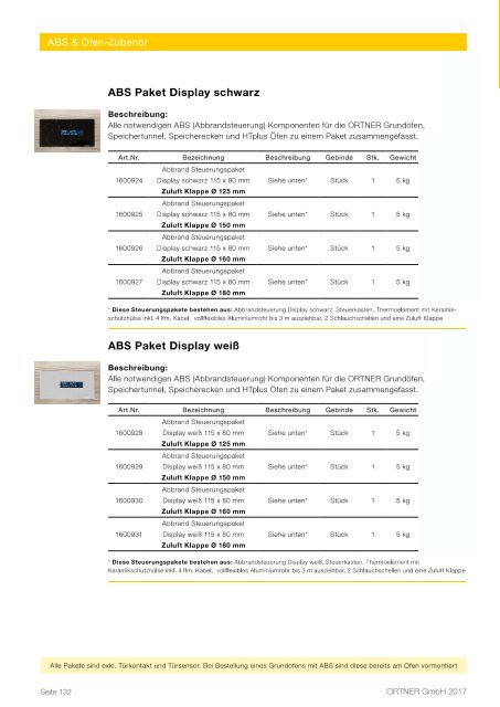 Ortner Abbrandsteuerung ABS