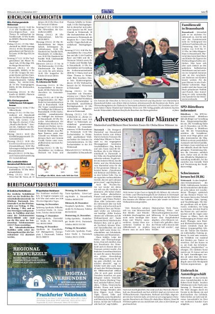 Wochen-Kurier 50/2017 - Lokalzeitung für Weiterstadt und Büttelborn
