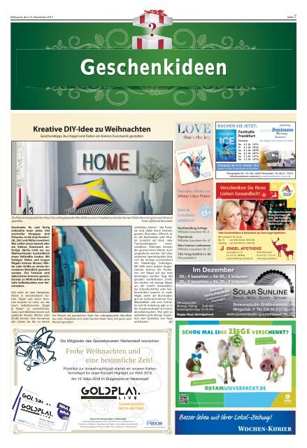 Wochen-Kurier 50/2017 - Lokalzeitung für Weiterstadt und Büttelborn