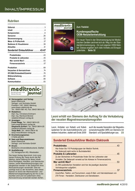 meditronic- journal - beam-Elektronik