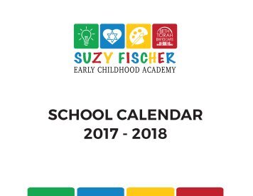 Suzy Fischer Early Childhood Academy - CALENDAR 5778 