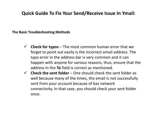 How To Troubleshoot Basic Yahoo Mail Delivery And Deferred Issues?