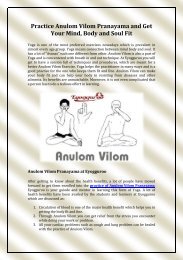 Practice Anulom Vilom Pranayama and Get Your Mind, Body and Soul Fit