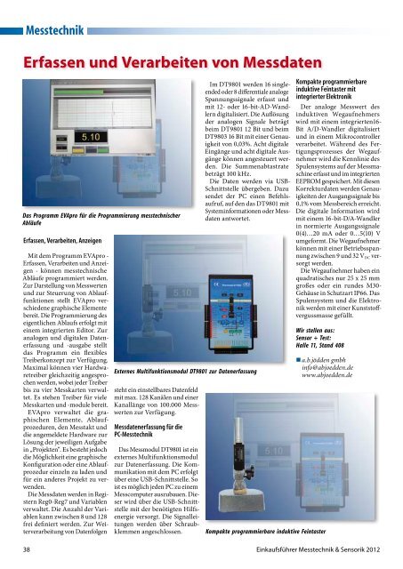 Sensoren - beam - Elektronik & Verlag