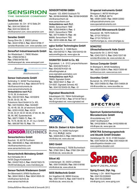 Sensoren - beam - Elektronik & Verlag