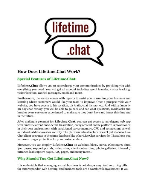 Lifetime.Chat review and (SECRET) $13600 bonus