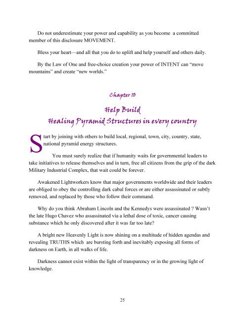 THE HEALING AND PROTECTIVE QUALITIES WITHIN PYRAMID ENERGY A PUBLIC DISCLOSURE BOOKLET 