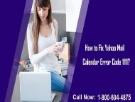 How to Fix Yahoo Mail Calendar Error Code 1111? 1-800-604-4875