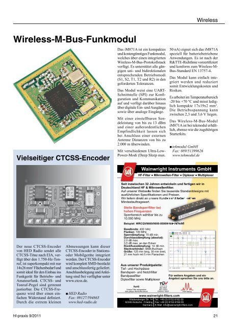 Prüfung von Consumer-HF - beam - Elektronik & Verlag