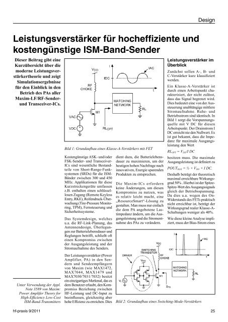 Prüfung von Consumer-HF - beam - Elektronik & Verlag