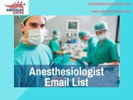 Anesthesiologist Email Lists | Anesthesiologist Mailing Addresses | Marketing Database