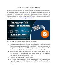 How To Recover Old Email in Hotmail