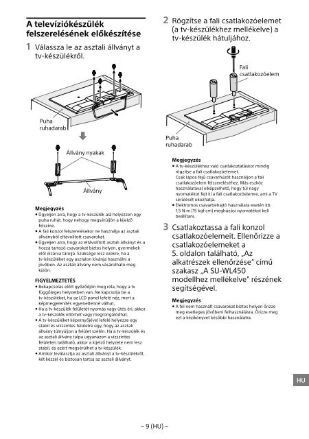 Sony KDL-55W807C - KDL-55W807C Informations d'installation du support de fixation murale Estonien