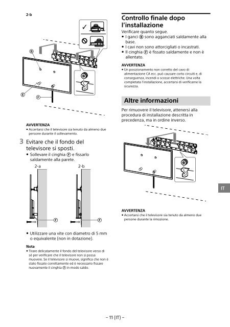 Sony KDL-55W807C - KDL-55W807C Informations d'installation du support de fixation murale Estonien