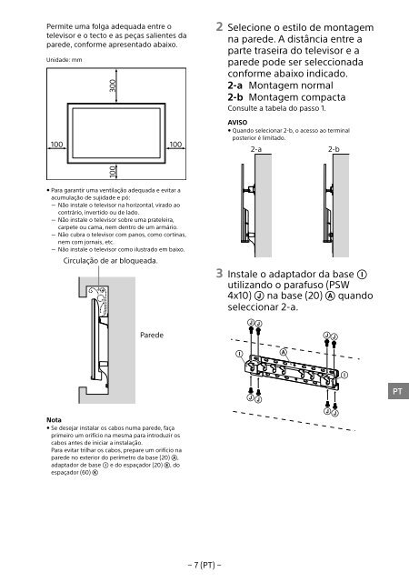 Sony KDL-55W807C - KDL-55W807C Informations d'installation du support de fixation murale Estonien