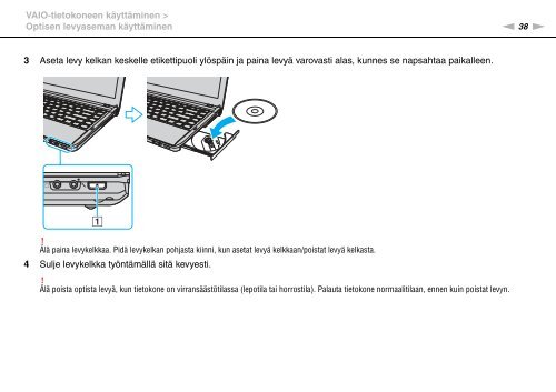 Sony VPCS11B7E - VPCS11B7E Mode d'emploi Finlandais