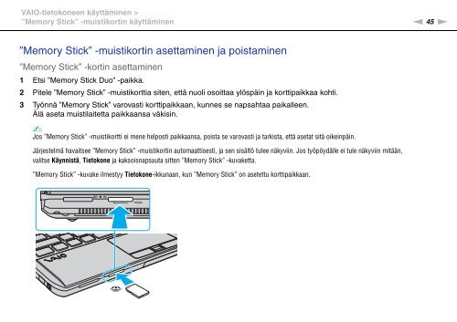 Sony VPCS11B7E - VPCS11B7E Mode d'emploi Finlandais