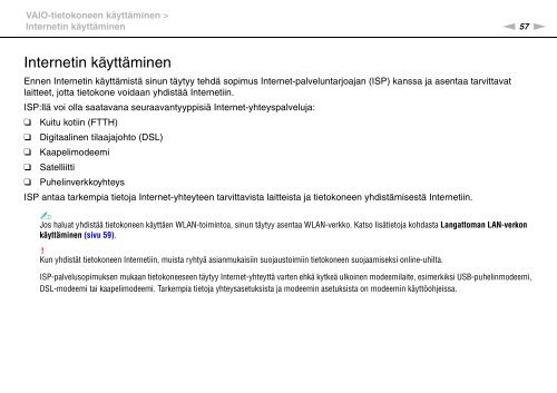 Sony VPCS11B7E - VPCS11B7E Mode d'emploi Finlandais