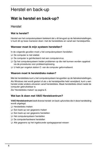 Sony VPCS11B7E - VPCS11B7E Guide de d&eacute;pannage N&eacute;erlandais