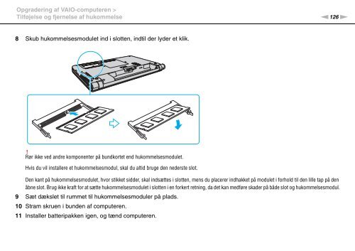 Sony VPCS11B7E - VPCS11B7E Mode d'emploi Danois