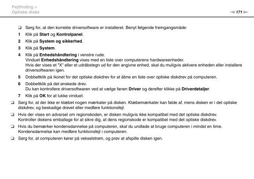 Sony VPCS11B7E - VPCS11B7E Mode d'emploi Danois