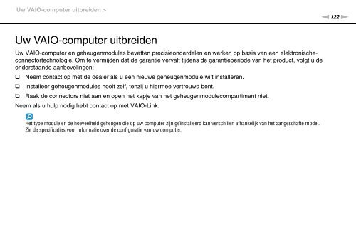 Sony VPCS11B7E - VPCS11B7E Mode d'emploi N&eacute;erlandais