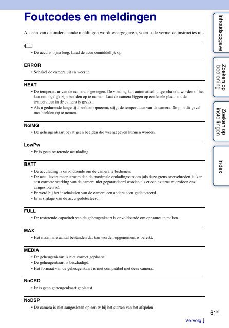 Sony HDR-AS30 - HDR-AS30 Guide pratique N&eacute;erlandais