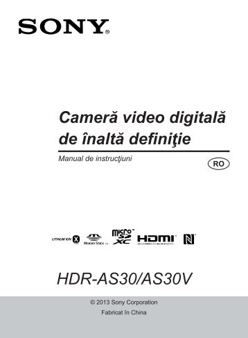 Sony HDR-AS30 - HDR-AS30 Mode d'emploi Roumain