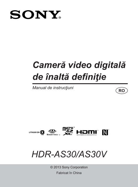 Sony HDR-AS30 - HDR-AS30 Mode d'emploi Roumain