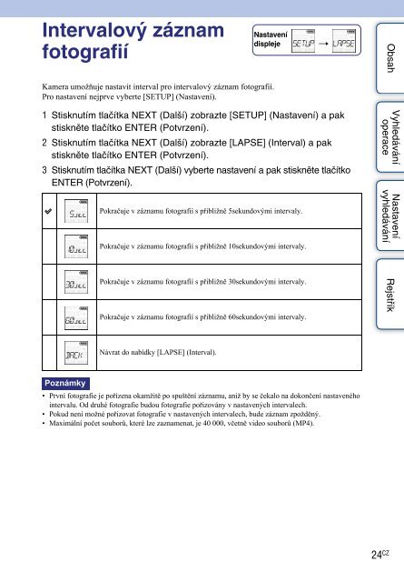 Sony HDR-AS30 - HDR-AS30 Guide pratique Tch&egrave;que