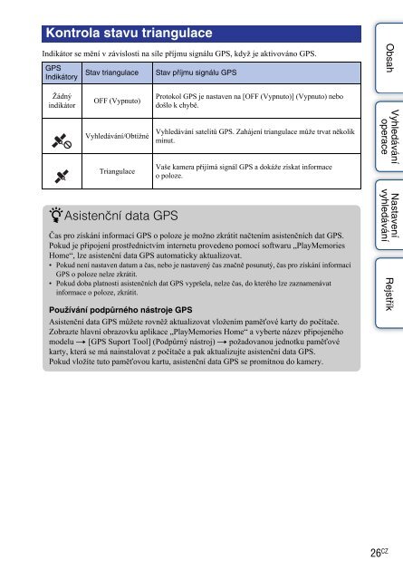 Sony HDR-AS30 - HDR-AS30 Guide pratique Tch&egrave;que